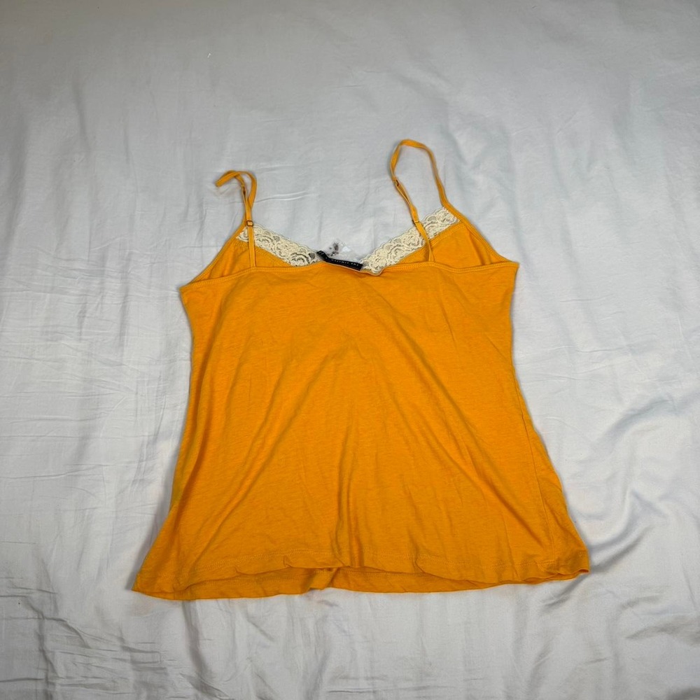Deadstock NWT y2k The Limited orange beaded fairy babydoll tank top - Picture 5 of 5